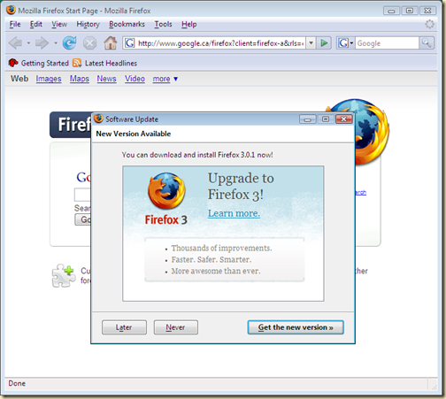 Firefox 2 į Firefox 3